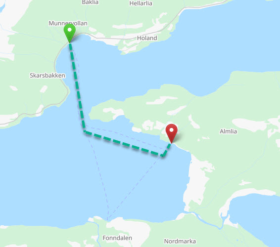 Suttleboat Holandsvik - Svartisen Gletscher